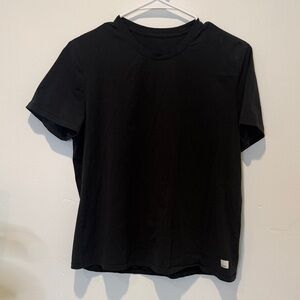 Women’s Vuori Black Tee with White Logo Patch - Size Small